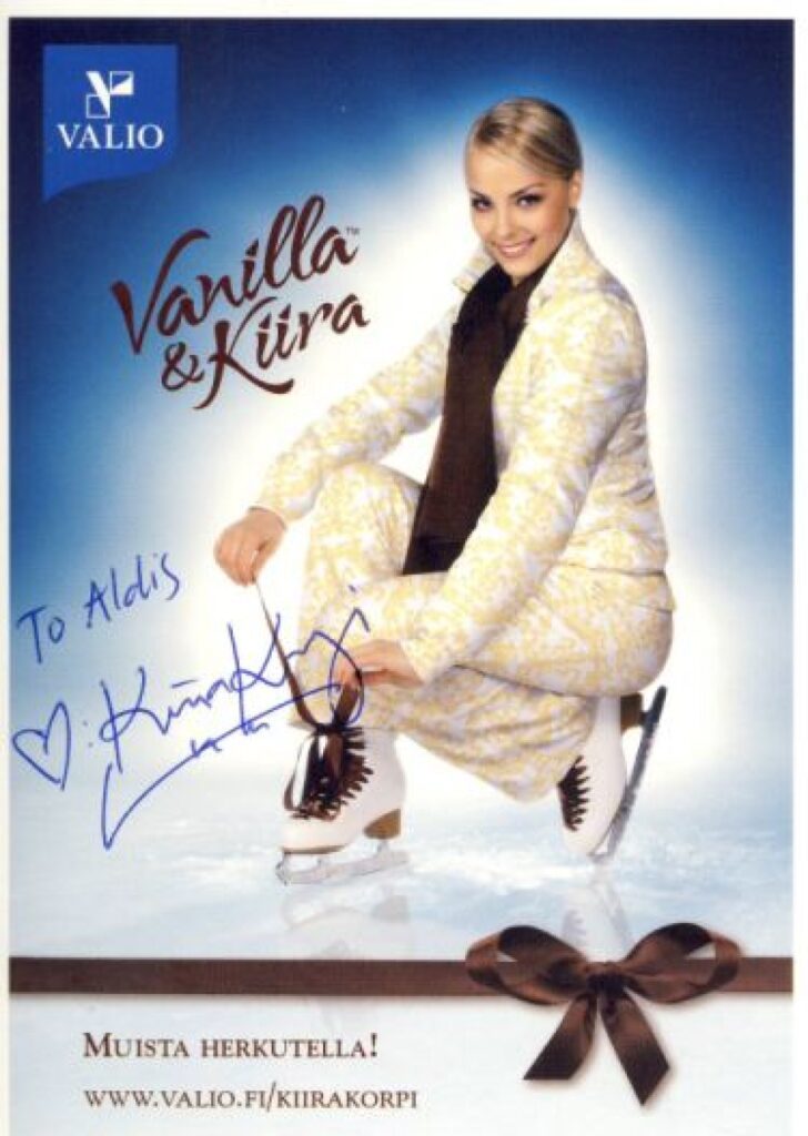 Speciāli Aldim autogrāfu sniegusi arī Somijas daiļslidotāja Kira Korpi
Autors: No personīgā arhīva