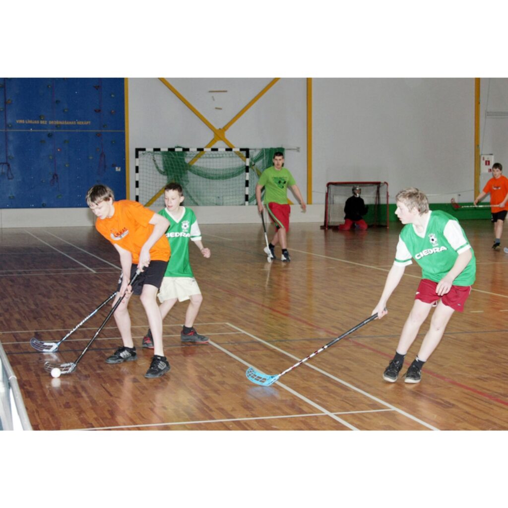  Valkas novada skolu čempionāts. Piedalās florbolisti no abām Valkas skolām, Ērģemes, Kārķiem un Vijciema divās vecuma grupās
Autors: Aldis Dubļāns