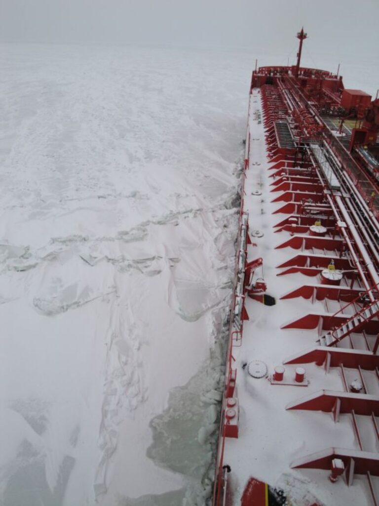 Šoziem, otrās prakses laikā, Māris Somijas līcī vēroja Ledus navigāciju. 
Autors: No personīgā arhīva