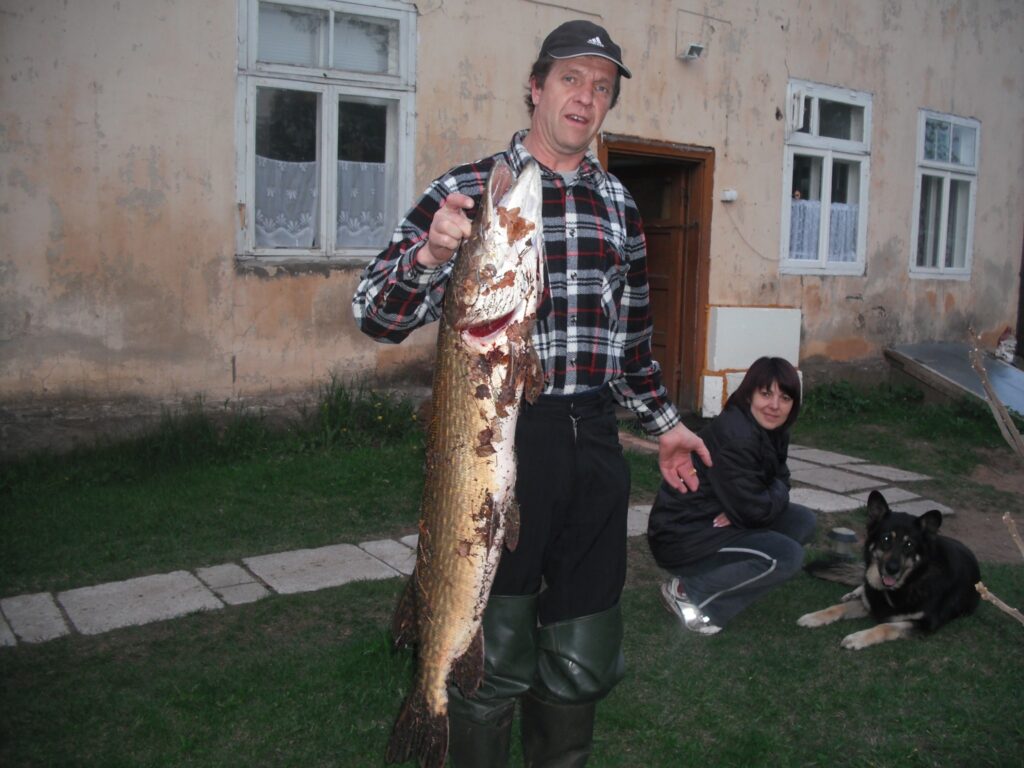 Svētdien Gaujā pie Strenčiem strencēnietis Aigars Akmens izvilka 8,8 kilogramus smagu līdaku. Lai prāvo zivi dabūtu krastā, viņam palīdzēja draudzene Oksana. 
Autors: No personīgā arhīva