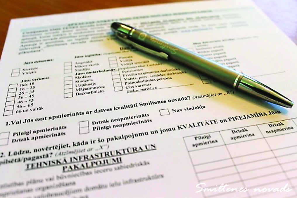 Iedzīvotājus aicina piedalīties aptaujā par dzīves kvalitāti Smiltenes novadā. 
Autors:  NO PAŠVALDĪBAS ARHĪVA