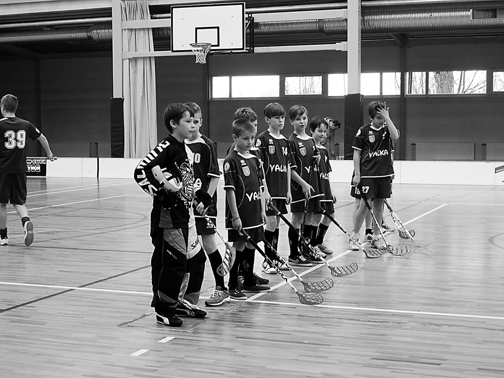 Valkas BJSS jaunie florbolisti pārliecinājās, ka Krievijas komanda ir itin nopietns pretinieks.         
Autors: FOTO: ALDIS DUBĻĀNS