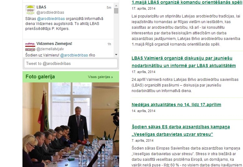 LBAS vadītājs interesentiem iesaka ar aktualitātēm, kas saistītas ar arodbiedrību darbu, meklēt biedrības mājas lapā