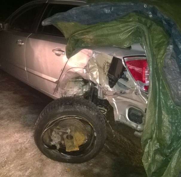 Auto pēc sadursmes ar VUGD amatpersonas vadīto dienesta automašīnu.
Autors: Denis ‏@deniss1507