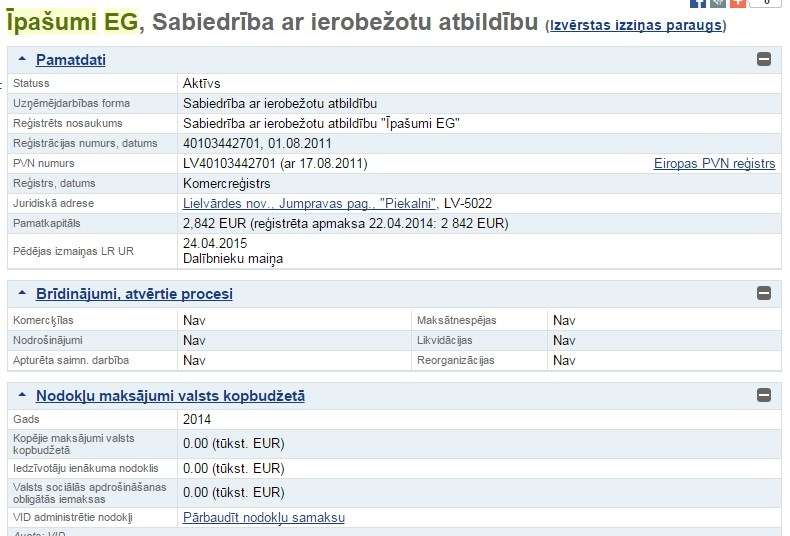 Autors: ekrānattēls no firmas.lv