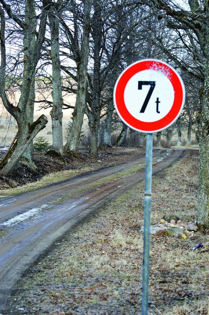 Ceļā Mežmuiža - Noras mežizstrādes darbu rezultātā ir iebrauktas dziļas risas, tādēļ citi ceļa lietotāji ar vieglo automašīnu brauc kā pa diviem grāvjiem.  
Autors: SANDRA PĒTERSONE