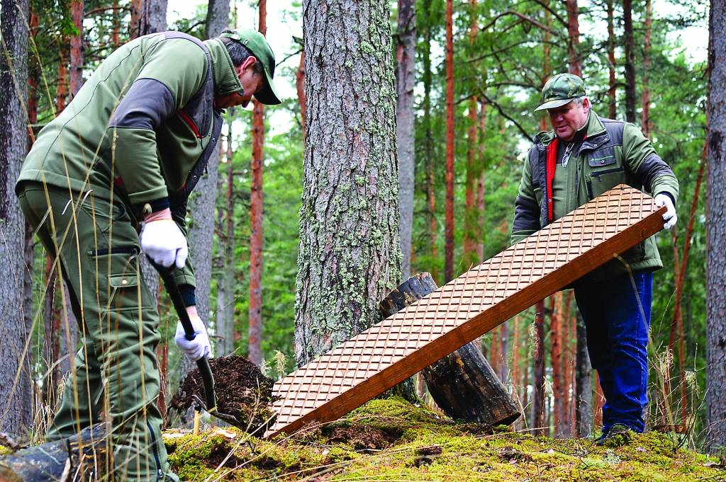 Cērtenes pilskalnā netālu no svētvietas ir ierīkota jauna meditācijas vieta. Uzstādīt tur soliņu   fondam “Krustceles” palīdzēja talcinieki Valsts meža dienesta mežziņi Ivars Pētersons (no kreisās) un Agris Logins. 

Autors:  SANDRA PĒTERSONE