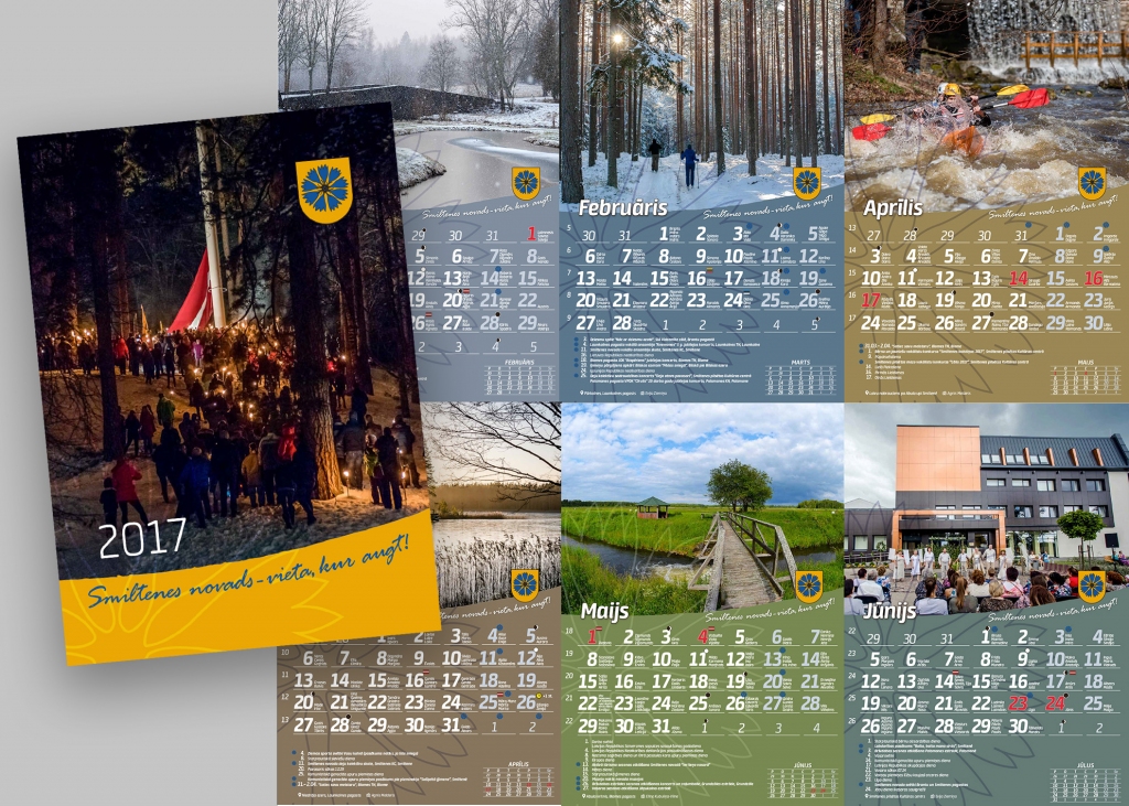 Iedzīvotāji pamanījuši, ka vizuāli pievilcīgajos Smiltenes novada pašvaldības izdotajos kalendāros 2017. gadam ne visi nopublicētie pasākumu datumi un norises vieta atbilst patiesībai.                                      
Autors:  PUBLICITĀTES FOTO