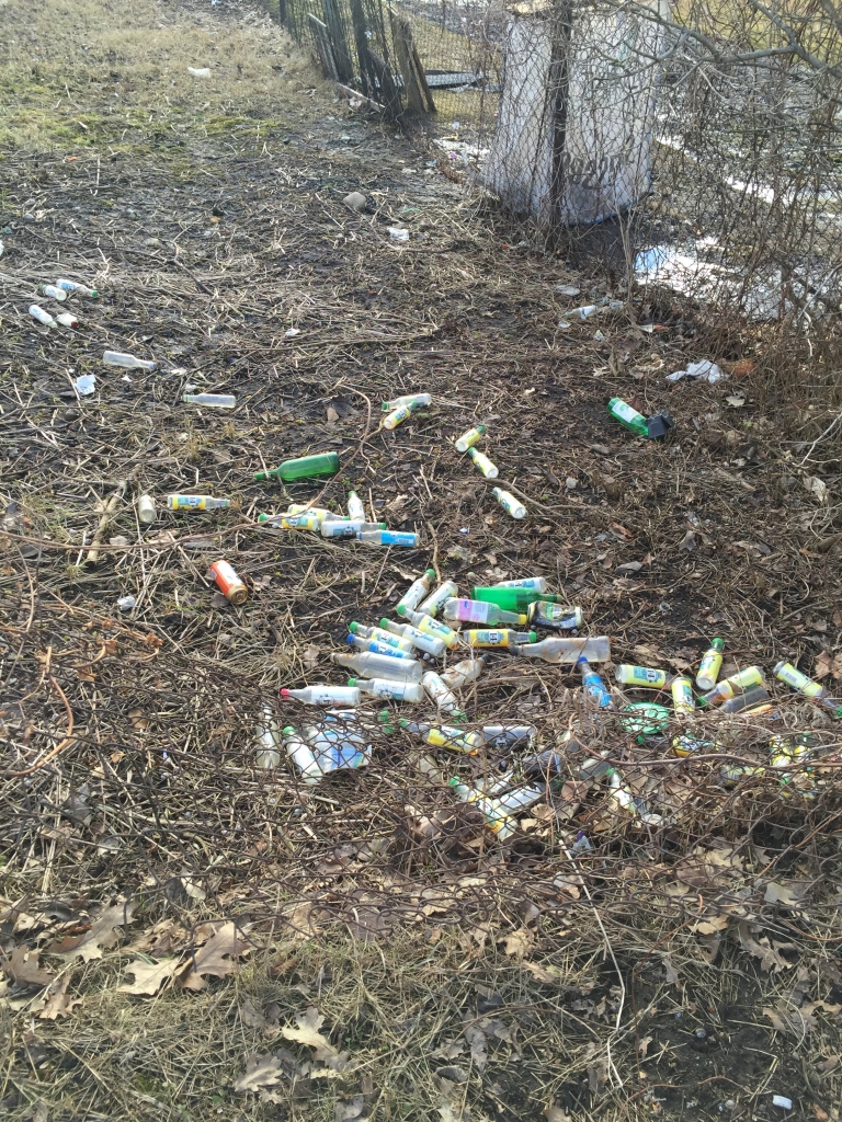 Garāmgājējs fotogrāfijā fiksējis šajā pašvaldības īpašumā izmestu alkoholisko dzērienu pudeļu kaudzi. Kāds stāvējis pie sētas un citu pēc cita dzēris alkoholiskos kokteiļus vai arī atvedis un izgāzis maisu ar jau sakrātām pudelēm?                                                                                               
Autors: ACULIECINIEKA FOTO