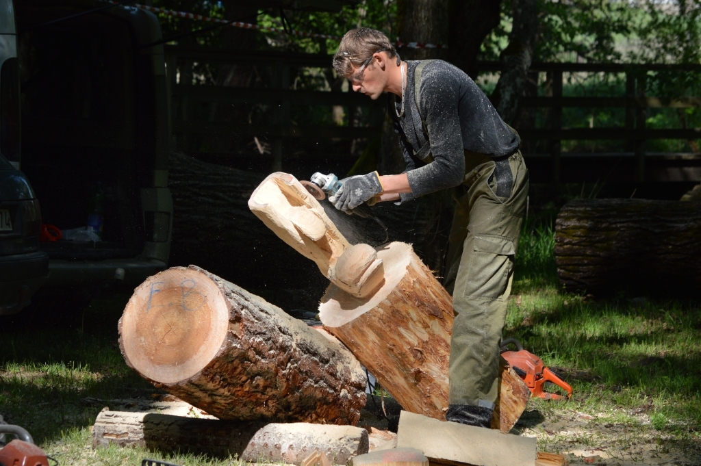 Arī šogad Plostnieku svētku laikā notika tradicionālais koka skulptūru zāģēšanas konkurss. Žurijas un skatītāju vērtējumā uzvarēja strencēnieša Edgara Beišas zābaciņš.