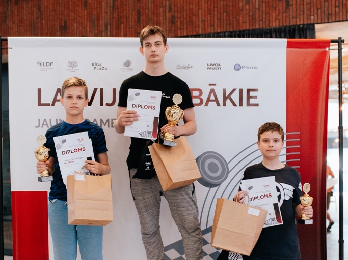 Palsmanes 9. klases absolvents Kristers Lapiņš (vidū) izcīnījis kārtējo panākumu dambretē – kļuvis par Latvijas jaunatnes čempionu  klasiskajā 64 lauciņu dambretē un pārstāvēs mūsu valsti Eiropas un pasaules čempionātos (no kreisās – Klāvs Norenbergs, no labās – Roberts Grišins). 
                                                                                                           
Autors: PUBLICITĀTES FOTO