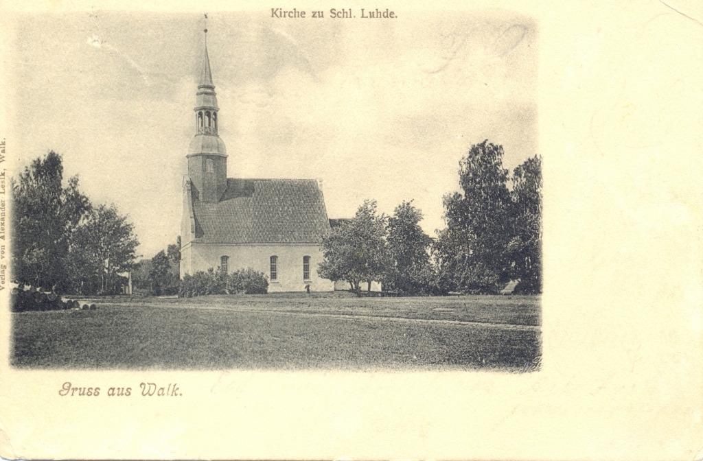 Lugažu evaņģēliski luteriskā draudzes baznīca. Valka, 1903. gads. Skats no tagadējās Raiņa ielas puses.
Autors: No Valkas novadpētniecības muzeja krājuma