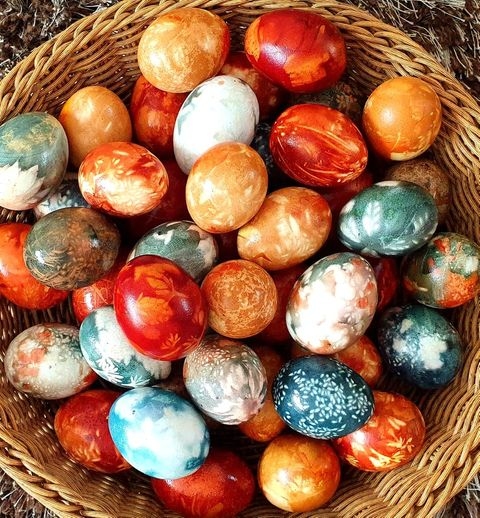 Sabīnes Dubrovskas no Valkas Lieldienu olu grozs.
Autors: Sabīne Dubrovska