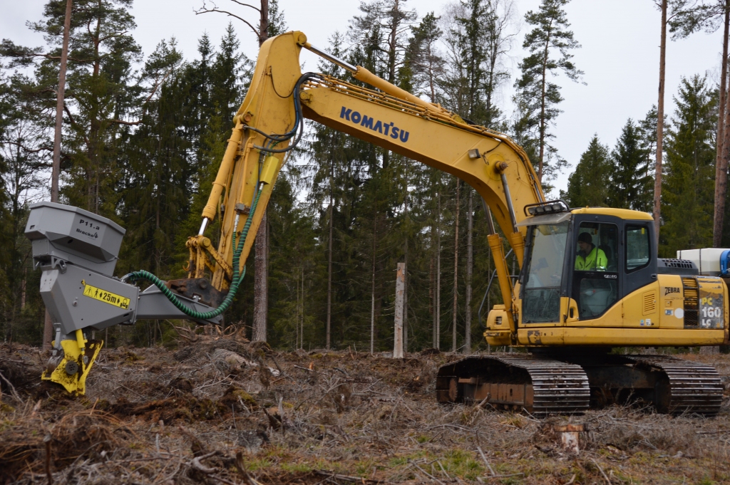 Šogad akciju sabiedrība “Latvijas valsts meži” uzsākusi plašu meža stādīšanu ar mašīnām. Viena no šādām mašīnām aizvadītajā nedēļā sāka stādīt mežu Smiltenes novada Launkalnes pagastā, cirsmā netālu no Silvas ciema.                                                                                                                                                                                      
Autors: SANDRA PĒTERSONE