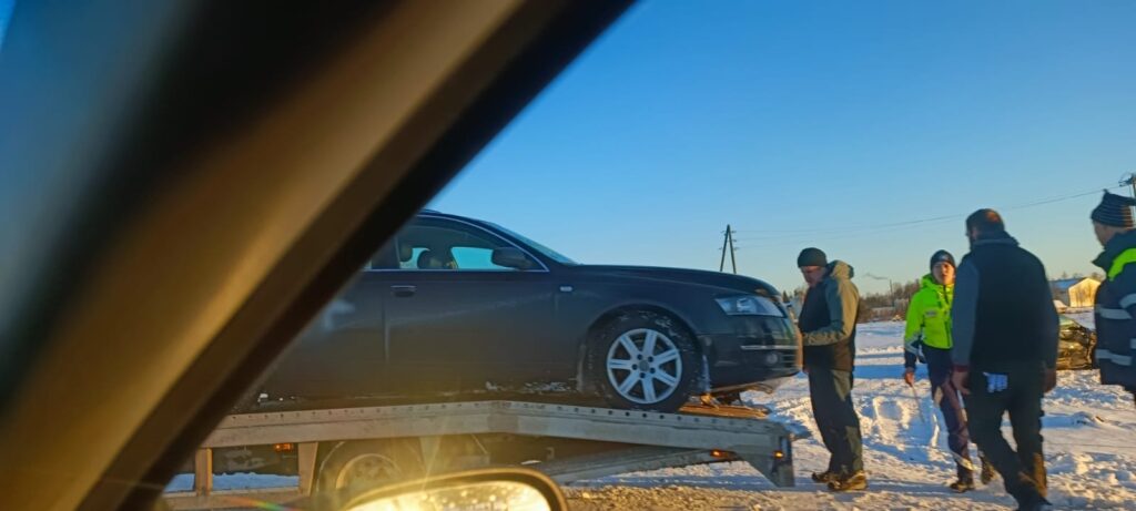 Sadursme Variņu pagastā. Aculiecinieka foto.