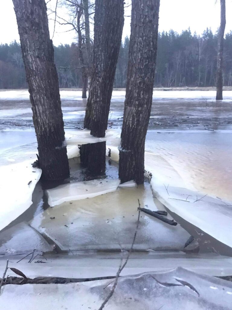 Šajos nepastāvīgajos laikapstākļos Gaujas attekas izskatās daudz draudīgākas, salīdzinot ar pašu upi.