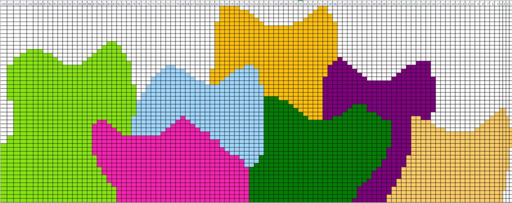 Krāsu shēma adījumam.