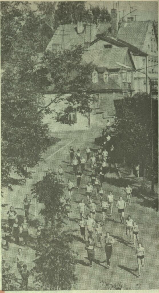 Foto: J. Bleikša foto "Padomju Druva" (Cēsis), Nr.114 (25.09.1984). 6.skrējiens “Apkārt Cēsīm” 